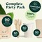 Compostable Palm Leaf Plates & Cups Set – 45-Pack of 10" & 7" Natural Biodegradable Tableware, Includes Durable Bamboo Utensils, Eco-Friendly Disposable Plates & Cups.